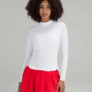 Lululemon Grid-Texture Tennis Long-Sleeve Shirt White